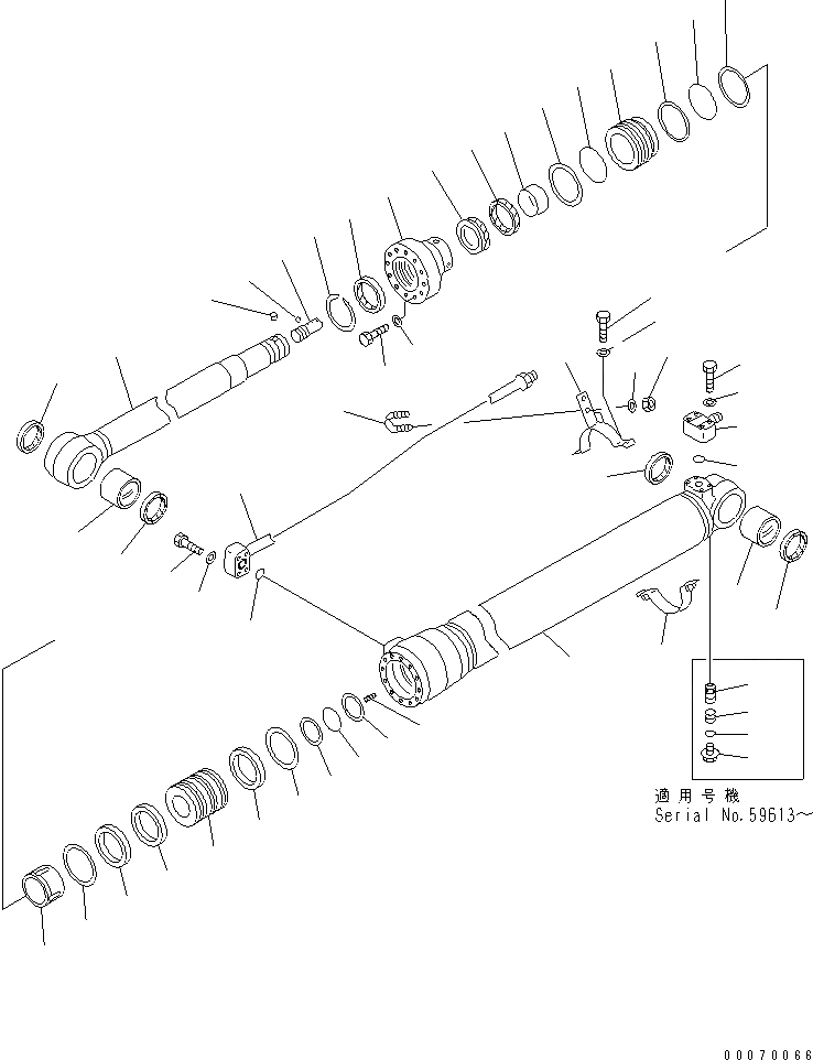 Схема запчастей Komatsu PC120-6E0 - ЦИЛИНДР РУКОЯТИ ОСНОВН. КОМПОНЕНТЫ И РЕМКОМПЛЕКТЫ