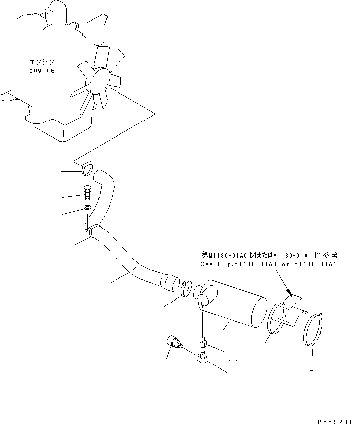 Схема запчастей Komatsu PC120-6Z - ВОЗДУХООЧИСТИТЕЛЬ (ОДИНОЧН. ЭЛЕМЕНТ)(№77-) КОМПОНЕНТЫ ДВИГАТЕЛЯ