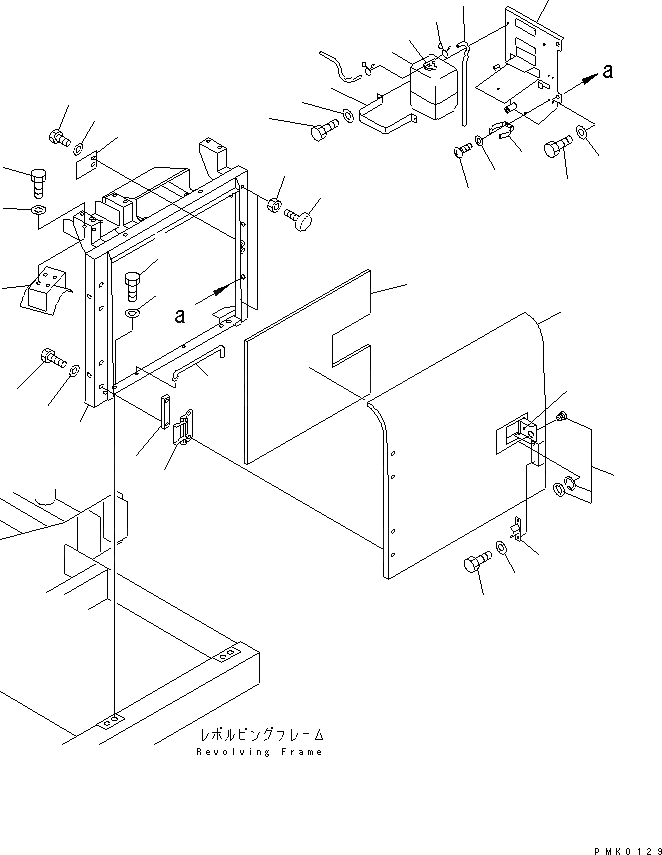Схема запчастей Komatsu PC120-6Z - ДВЕРЬ ЛЕВ.(№-999) ЧАСТИ КОРПУСА