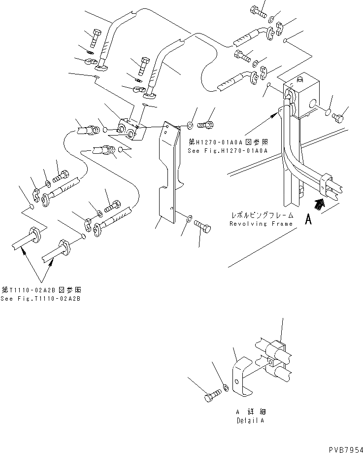Схема запчастей Komatsu PC120-6E0-T2 - НАВЕСНОЕ ОБОРУД-Е (ИЗМЕНЯЕМ. КЛАПАН И СОЕД-Е БЛОК ТРУБЫ) (ДЛЯ 2-СЕКЦИОНН. СТРЕЛЫ) ГИДРАВЛИКА