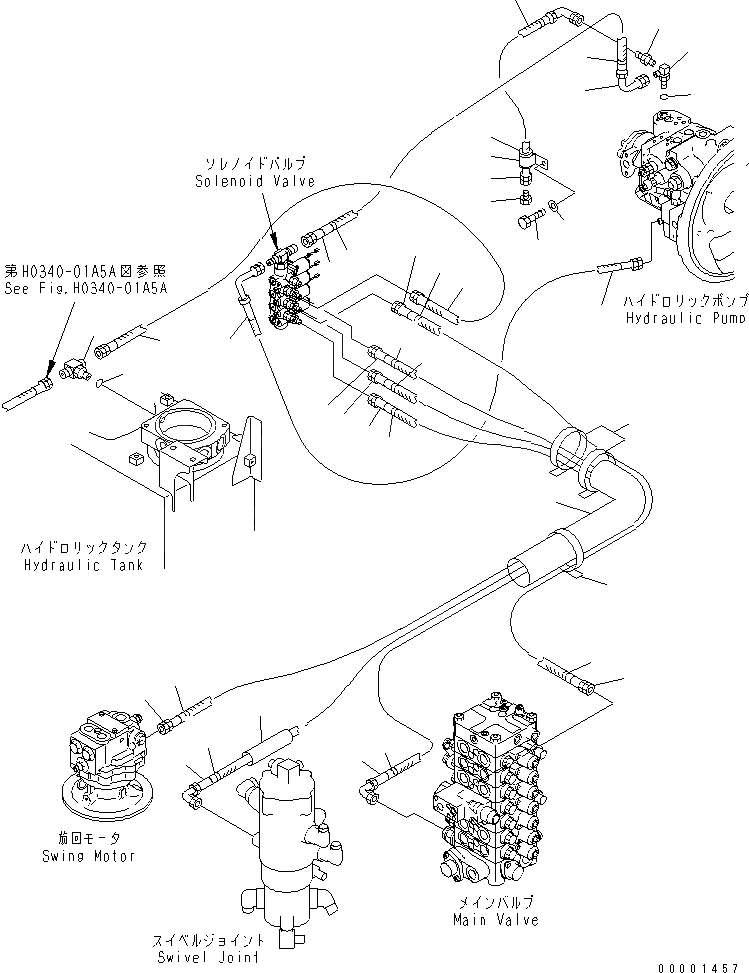 Схема запчастей Komatsu PC120-6E0-T2 - СОЛЕНОИДНЫЙ КЛАПАН ЛИНИЯ (СОЛЕНОИДНЫЙ КЛАПАН ТРУБЫ) (С 2-СЕКЦИОНН. СТРЕЛА ИЛИ ПОВОРОТН. РУКОЯТЬ) ГИДРАВЛИКА