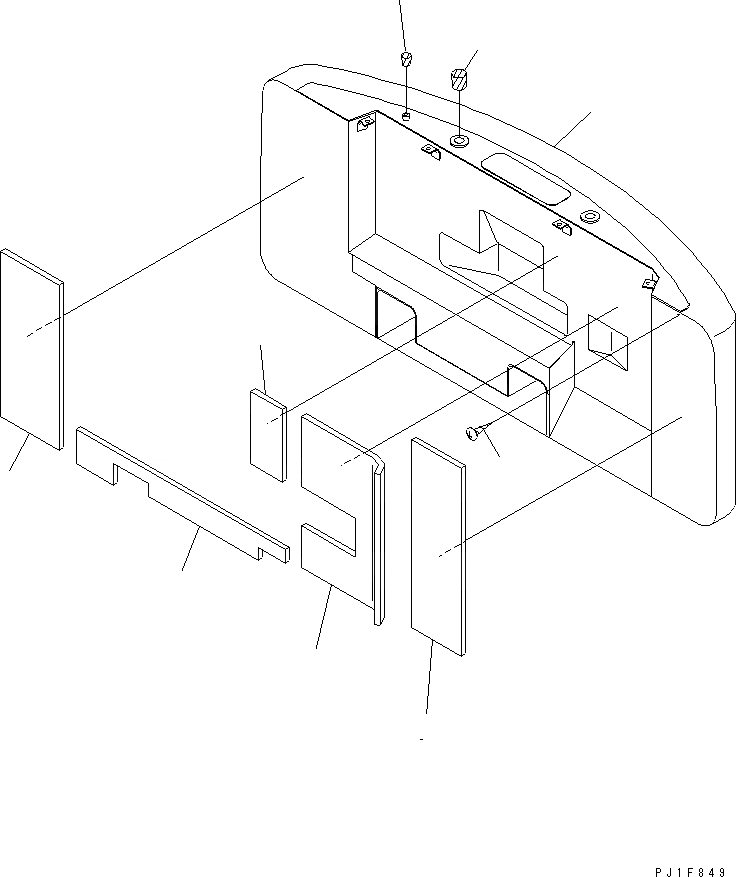 Схема запчастей Komatsu PC120-6E0-T2 - ПРОТИВОВЕС ( KG) ЧАСТИ КОРПУСА
