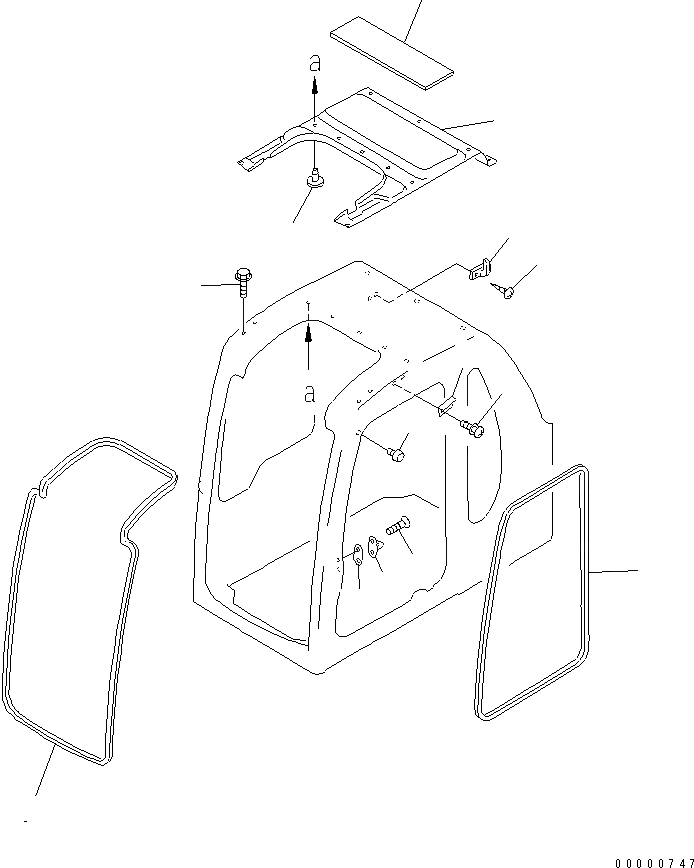 Схема запчастей Komatsu PC120LC-6E0 - КАБИНА (ВНУТР. ПОКРЫТИЕ) КАБИНА ОПЕРАТОРА И СИСТЕМА УПРАВЛЕНИЯ