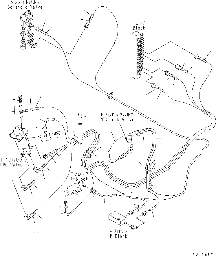 Схема запчастей Komatsu PC120LC-6 - ОСНОВН. КОНСТРУКЦИЯ (P.P.C. РАБОЧАЯ ЛИНИЯ ПРАВ.)(№98-) КАБИНА ОПЕРАТОРА И СИСТЕМА УПРАВЛЕНИЯ
