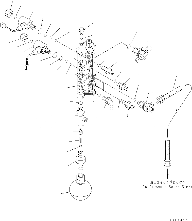 Схема запчастей Komatsu PC120SC-6 - СОЛЕНОИДНЫЙ КЛАПАН ЛИНИЯ (СОЛЕНОИДНЫЙ КЛАПАН) (НАВЕСН. ОБОРУД.) (ДЛЯ SLIDE КАБИНА)(№-) ГИДРАВЛИКА