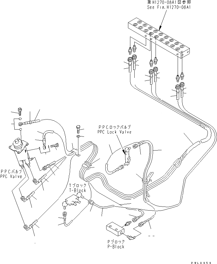Схема запчастей Komatsu PC120SC-6 - ПОЛ (P.P.C. РАБОЧАЯ ЛИНИЯ ПРАВ.) (ДЛЯ SLIDE КАБИНА)(№-) КАБИНА ОПЕРАТОРА И СИСТЕМА УПРАВЛЕНИЯ