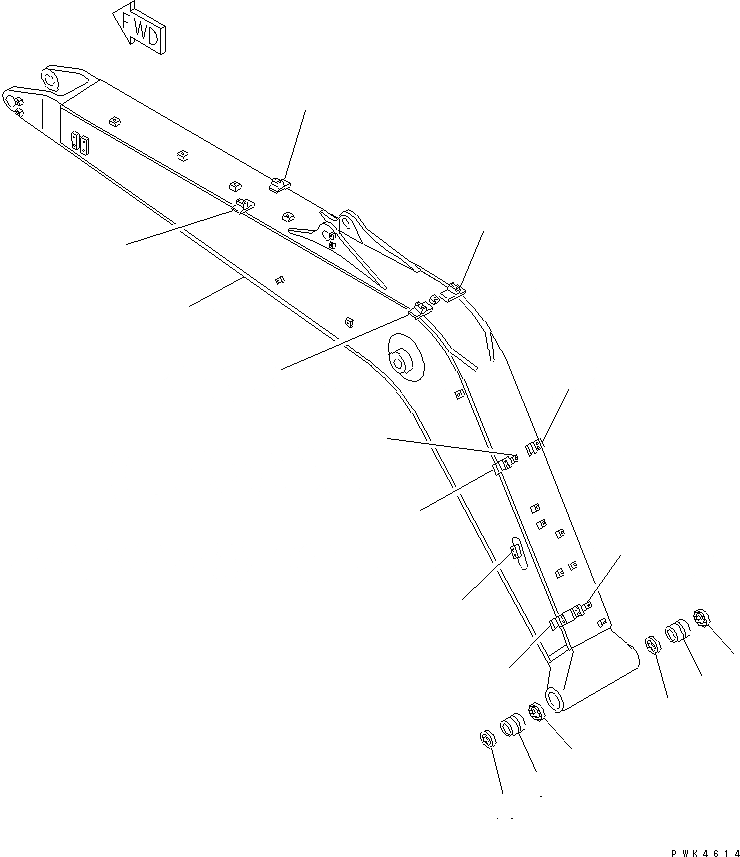 Схема запчастей Komatsu PC120SC-6 - СТРЕЛА (.M СТРЕЛА)(№-8) РАБОЧЕЕ ОБОРУДОВАНИЕ