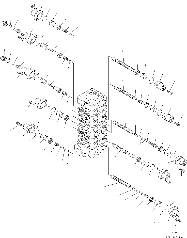 Схема запчастей Komatsu PC120SC-6 - ОСНОВН. КЛАПАН (7-КЛАПАН) (/)(№-) ОСНОВН. КОМПОНЕНТЫ И РЕМКОМПЛЕКТЫ