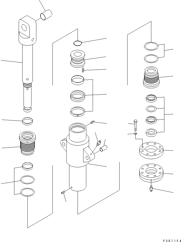 Схема запчастей Komatsu PC120SC-6 - .M ГРЕЙФЕРН. КОВШ(ЦИЛИНДР)(№-) ОСНОВН. КОМПОНЕНТЫ И РЕМКОМПЛЕКТЫ