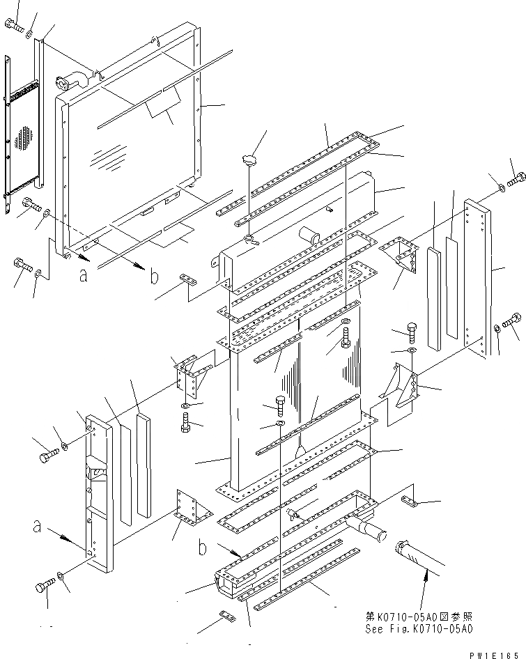 Схема запчастей Komatsu PC1250-7 - ОХЛАЖД-Е (РАДИАТОР И МАСЛООХЛАДИТЕЛЬ) (TROPICAL WEATHER СПЕЦ-Я.) СИСТЕМА ОХЛАЖДЕНИЯ