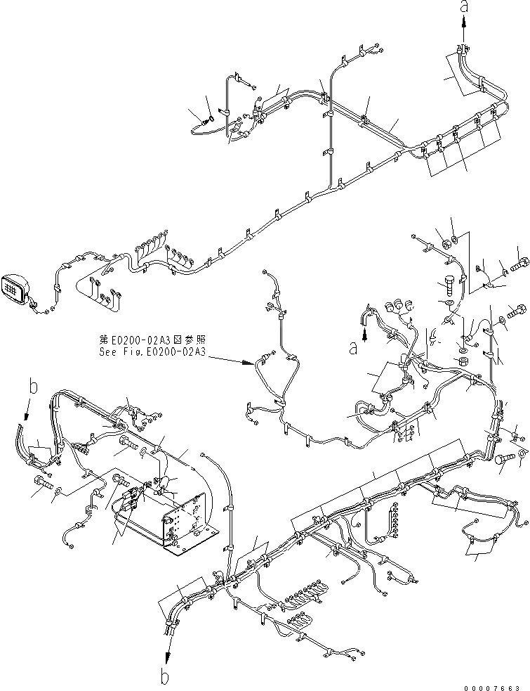 Схема запчастей Komatsu PC1250-7 - ЭЛЕКТРОПРОВОДКА (VHMS ДОПОЛН. ЧАСТИ) ЭЛЕКТРИКА