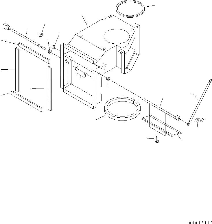 Схема запчастей Komatsu PC1250-7 - ВОЗДУХОВОДЫ (С КОНДИЦИОНЕРОМ) (БОЛ. WIND) ОСНОВН. КОМПОНЕНТЫ И РЕМКОМПЛЕКТЫ