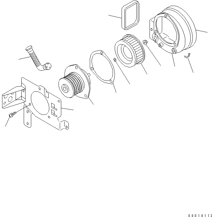 Схема запчастей Komatsu PC1250-7 - НАГНЕТАТЕЛЬ В СБОРЕ (С КОНДИЦИОНЕРОМ) ОСНОВН. КОМПОНЕНТЫ И РЕМКОМПЛЕКТЫ