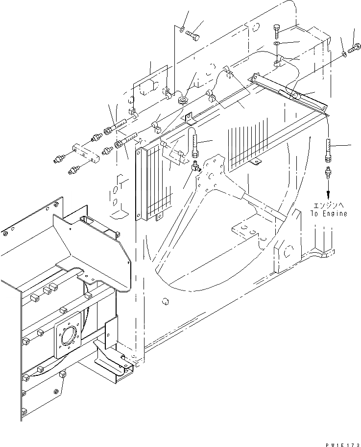 Схема запчастей Komatsu PC1250-7 - ОХЛАЖД-Е (ОХЛАЖД-Е) (СМАЗКА) СИСТЕМА ОХЛАЖДЕНИЯ