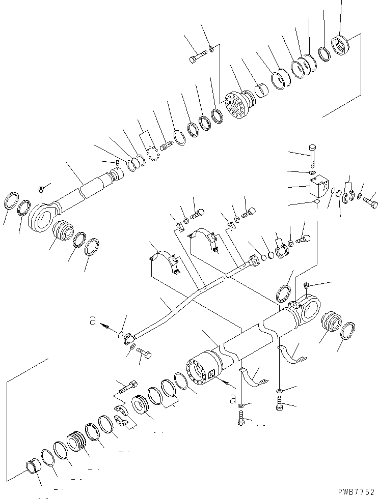 Схема запчастей Komatsu PC1250-7 - ЦИЛИНДР РУКОЯТИ(FR ЭКСКАВАТ.) ОСНОВН. КОМПОНЕНТЫ И РЕМКОМПЛЕКТЫ