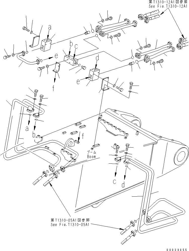 Схема запчастей Komatsu PC1250-7 - РАБОЧЕЕ ОБОРУДОВАНИЕ (ТРУБЫ) (ЦИЛИНДР РУКОЯТИS) (/) (ДЛЯ ПОГРУЗ.)(№-) РАБОЧЕЕ ОБОРУДОВАНИЕ