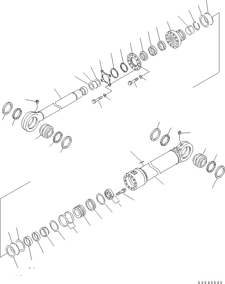 Схема запчастей Komatsu PC1250-7 - ЦИЛИНДР СТРЕЛЫ(/) (ДЛЯ ПОГРУЗ.) (МОРОЗОУСТОЙЧИВ. СПЕЦИФ-Я)(№-) ОСНОВН. КОМПОНЕНТЫ И РЕМКОМПЛЕКТЫ