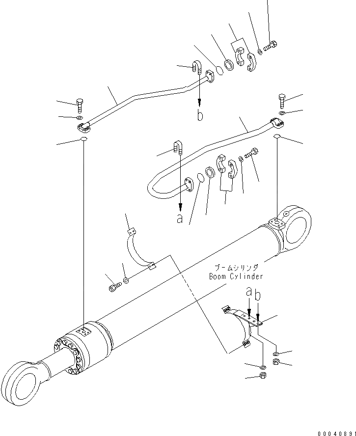 Схема запчастей Komatsu PC1250-7 - ЦИЛИНДР СТРЕЛЫ(/) (ДЛЯ ПОГРУЗ.) (МОРОЗОУСТОЙЧИВ. СПЕЦИФ-Я)(№-) ОСНОВН. КОМПОНЕНТЫ И РЕМКОМПЛЕКТЫ