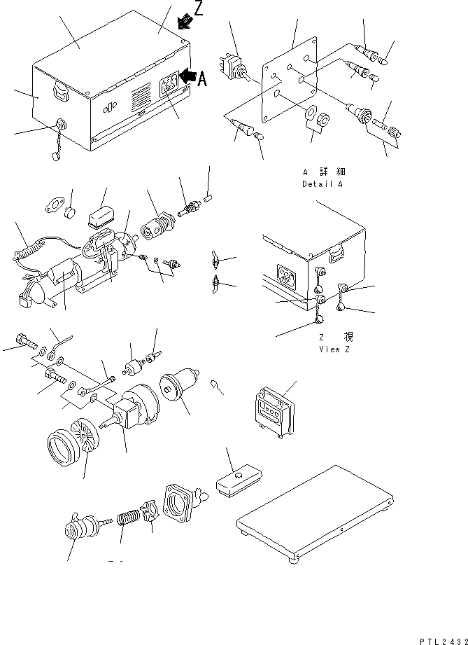 Схема запчастей Komatsu PC1250-7 - ПРЕДПУСК. ПОДОГРЕВ (ОБОГРЕВАТЕЛЬ. В СБОРЕ) ОСНОВН. КОМПОНЕНТЫ И РЕМКОМПЛЕКТЫ