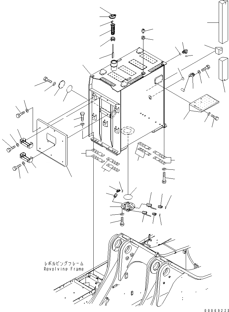 Схема запчастей Komatsu PC1250-8 - ТОПЛИВН. БАК. (С БЫСТР. ЗАПРАВ.)(№-) ТОПЛИВН. БАК. AND КОМПОНЕНТЫ
