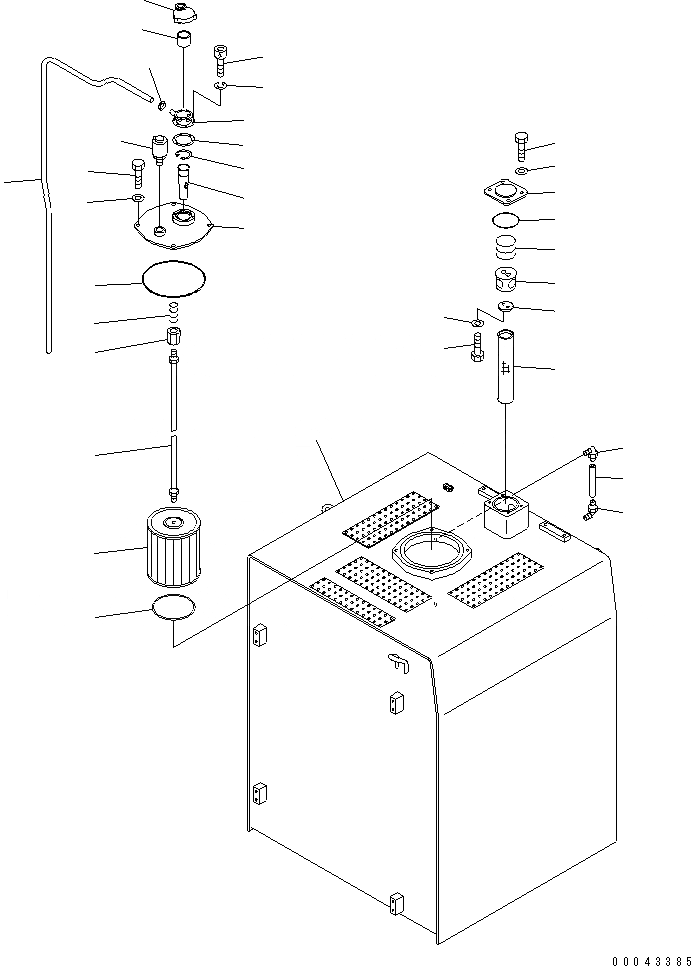 Схема запчастей Komatsu PC1250-8 - ГИДР. БАК.(№-) ГИДРАВЛИКА