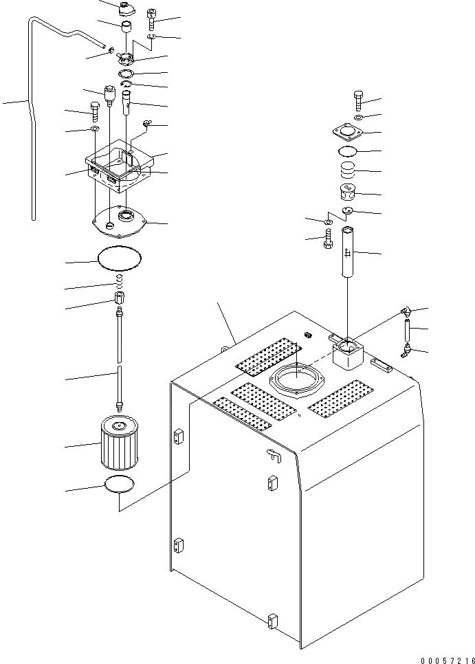 Схема запчастей Komatsu PC1250-8 - ГИДР. БАК. (ДЛЯ ЗАПЫЛЕНН. РАЙОНОВ)(№-) ГИДРАВЛИКА