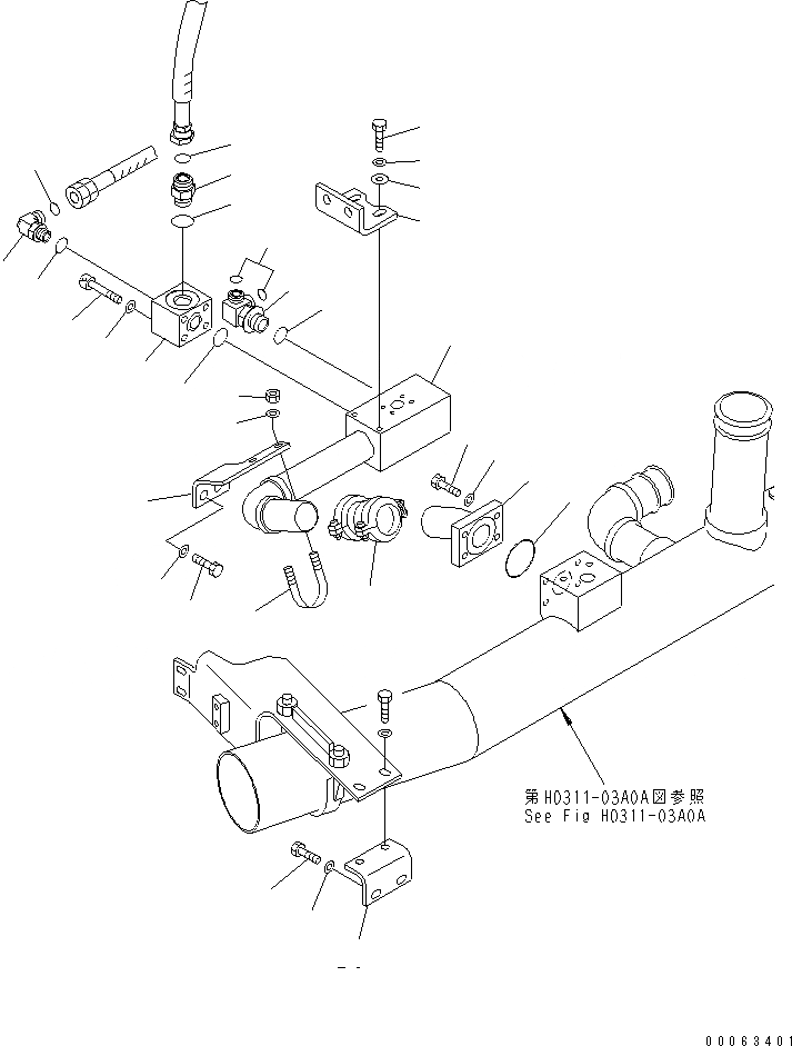 Схема запчастей Komatsu PC1250-8 - ВСАСЫВАЮЩАЯ ЛИНИЯ(БАК ЛИНИЯ) (ПРИВОД НАСОС)(№-) ГИДРАВЛИКА
