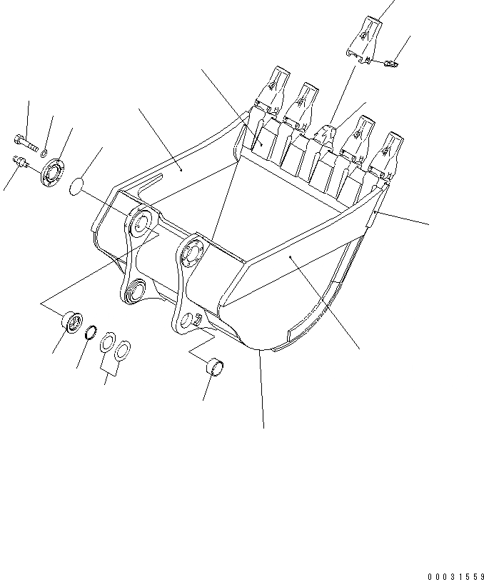 Схема запчастей Komatsu PC1250-8 - КОВШ .M¤ MM (ВЕРТИКАЛЬН. ПАЛЕЦ) (ДЛЯ ИЗВЕСТНЯКА)(№-) РАБОЧЕЕ ОБОРУДОВАНИЕ