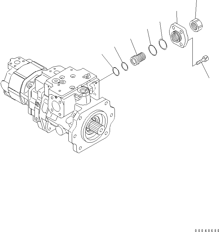 Схема запчастей Komatsu PC1250SP-8 - ПРИВОД НАСОС (/7)(№-) ОСНОВН. КОМПОНЕНТЫ И РЕМКОМПЛЕКТЫ