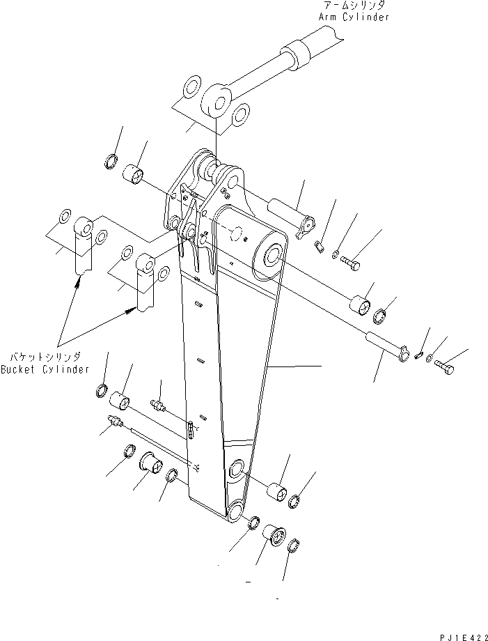 Схема запчастей Komatsu PC1250-8R - РУКОЯТЬ (.M) (ДЛЯ ЭКСКАВАТ.)(№-) РАБОЧЕЕ ОБОРУДОВАНИЕ