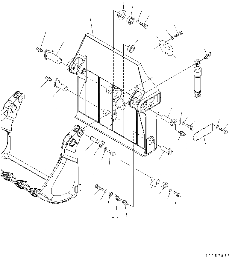 Схема запчастей Komatsu PC1250-8R - КОВШ .M (ЗАДН. КОВШ) (ДЛЯ НИЖН. РАЗГРУЗКА)(№-) РАБОЧЕЕ ОБОРУДОВАНИЕ
