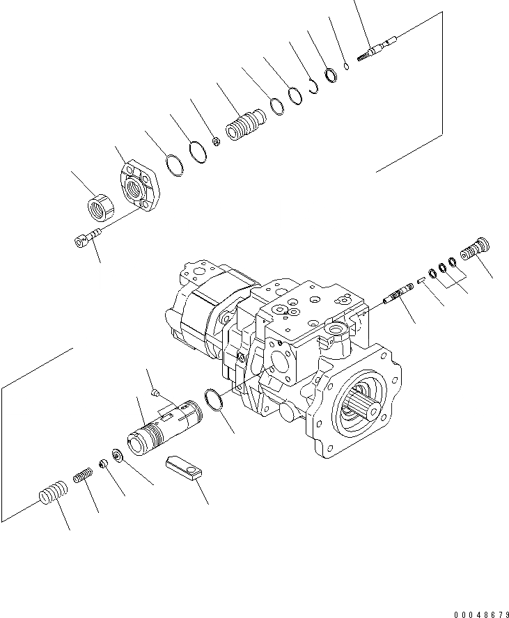 Схема запчастей Komatsu PC1250-8R - ПРИВОД НАСОС (/7)(№-) ОСНОВН. КОМПОНЕНТЫ И РЕМКОМПЛЕКТЫ