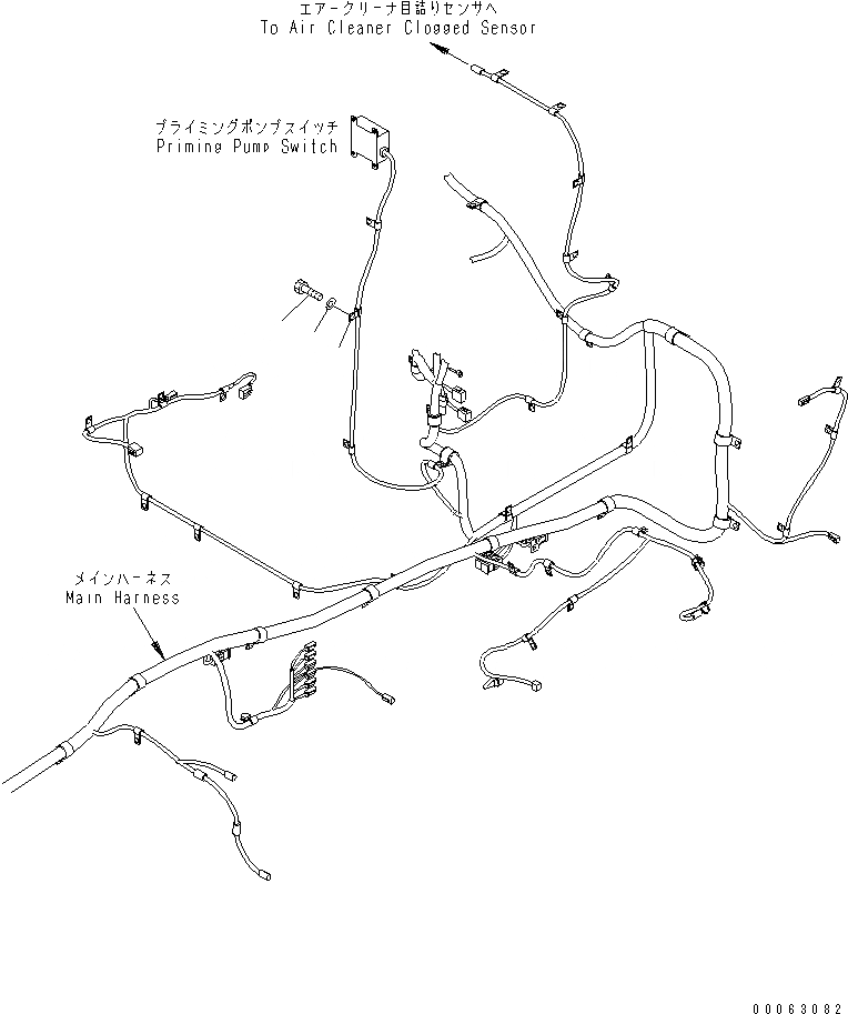 Схема запчастей Komatsu PC1250SP-8R - ЭЛЕКТРОПРОВОДКА (PОБОД КОЛЕСАING НАСОС ПЕРЕКЛЮЧАТЕЛЬ КРЕПЛЕНИЕ)(№-) ЭЛЕКТРИКА