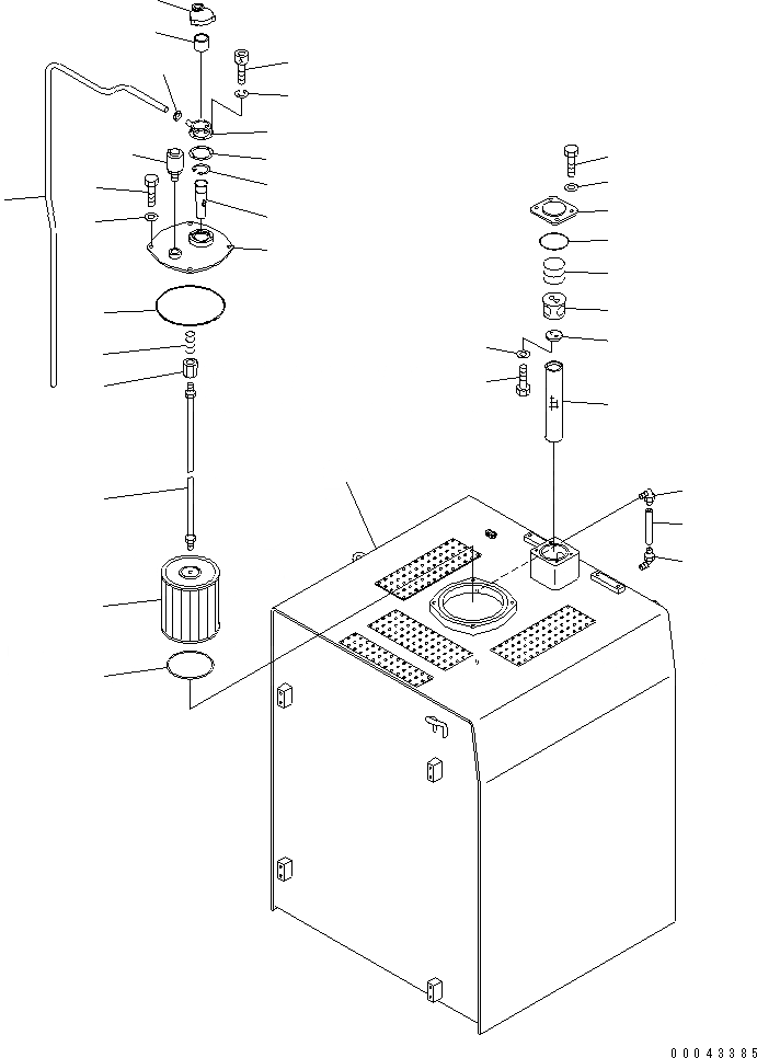 Схема запчастей Komatsu PC1250SP-8R - ГИДР. БАК.(№-) ГИДРАВЛИКА