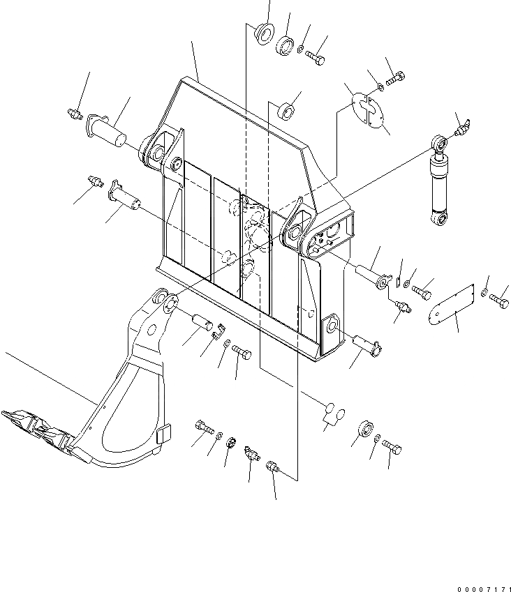 Схема запчастей Komatsu PC1250-8R - КОВШ .M (ЗАДН. КОВШ) (ДЛЯ НИЖН. РАЗГРУЗКА)(№-) РАБОЧЕЕ ОБОРУДОВАНИЕ