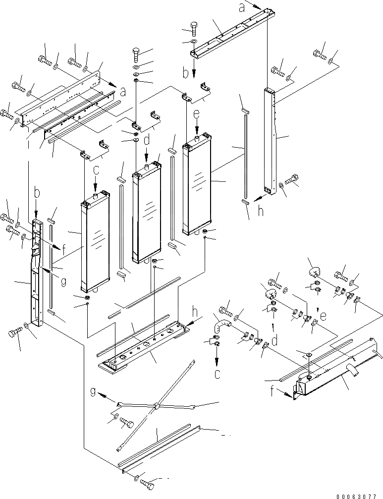 Схема запчастей Komatsu PC1250SP-8R - ОХЛАЖД-Е (РАДИАТОР) (+C СПЕЦ-Я.)(№-) СИСТЕМА ОХЛАЖДЕНИЯ