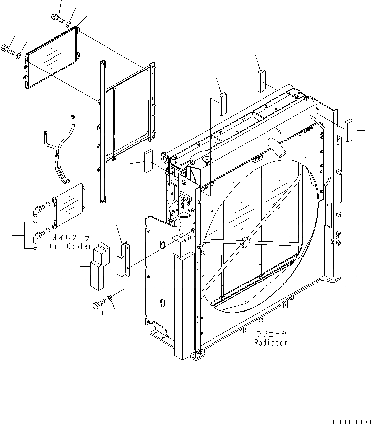 Схема запчастей Komatsu PC1250SP-8R - ОХЛАЖД-Е (КОНДЕНСАТОР) (+C СПЕЦ-Я.)(№-) СИСТЕМА ОХЛАЖДЕНИЯ