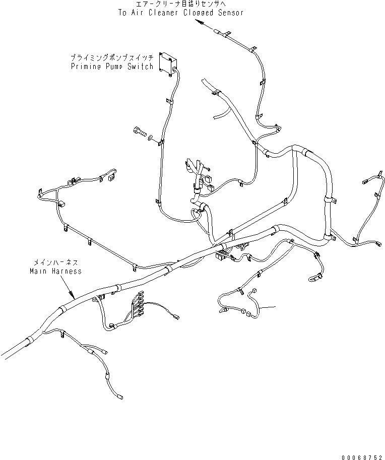 Схема запчастей Komatsu PC1250SP-8R - ЭЛЕКТРОПРОВОДКА (ДОПОЛН. Э/ПРОВОДКА) (+C СПЕЦ-Я.)(№-) ЭЛЕКТРИКА