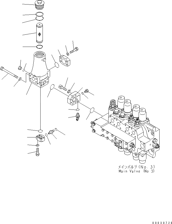 Схема запчастей Komatsu PC1250LC-7 - NO. КЛАПАН (КЛАПАН И ФИЛЬТР) ГИДРАВЛИКА