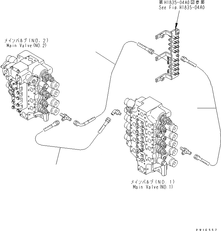 Схема запчастей Komatsu PC1250LC-7 - ЛИНИЯ PPC РУКОЯТИS ГИДРАВЛИКА