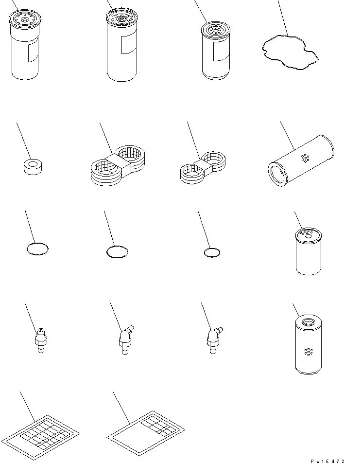 Схема запчастей Komatsu PC1250LC-7 - ЗАП. ЧАСТИ АКСЕССУАРЫ
