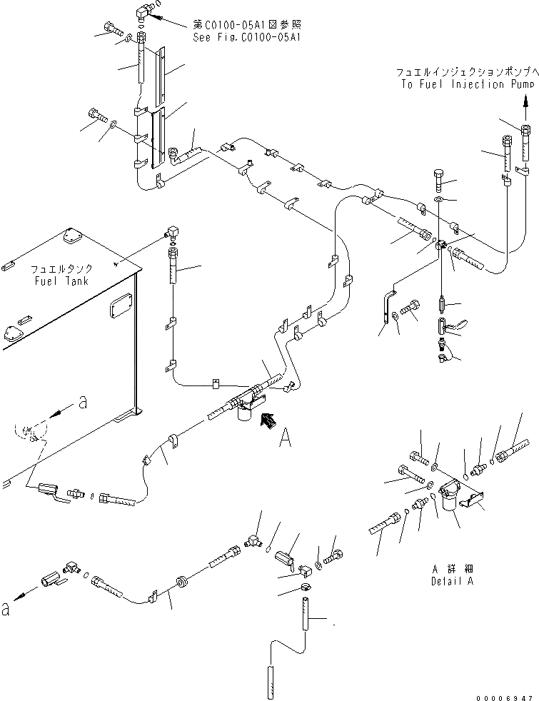 Схема запчастей Komatsu PC1250SP-7 - ТОПЛИВН. ЛИНИЯ (МОРОЗОУСТОЙЧИВ. СПЕЦИФ-Я) ТОПЛИВН. БАК. AND КОМПОНЕНТЫ