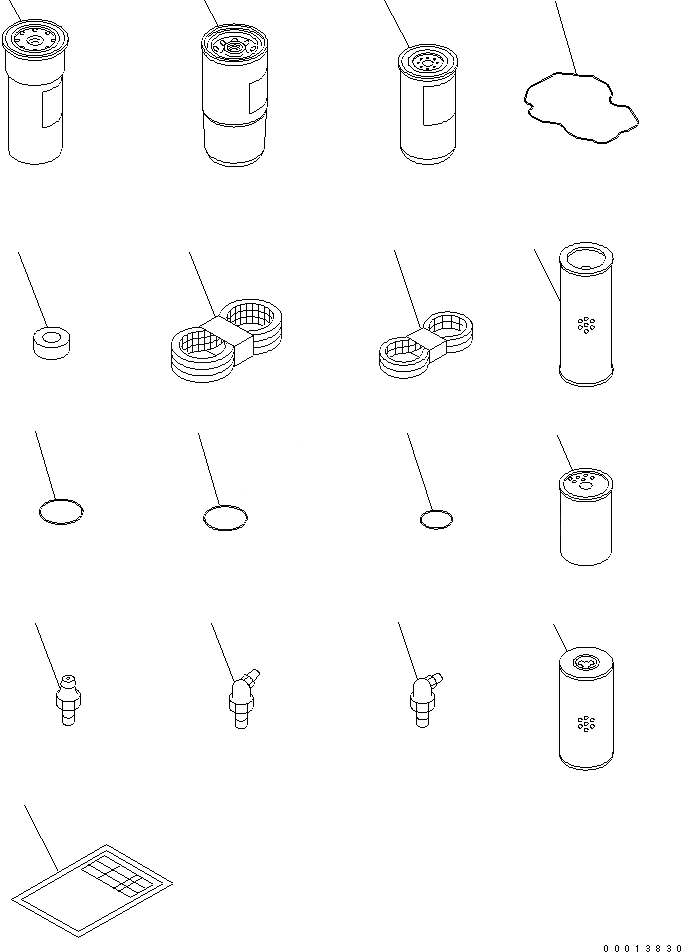 Схема запчастей Komatsu PC1250SP-7 - ЗАП. ЧАСТИ (A) (С ВОДООТДЕЛИТЕЛЕМ И ДОПОЛН. ТОПЛИВН. ФИЛЬТР.) АКСЕССУАРЫ