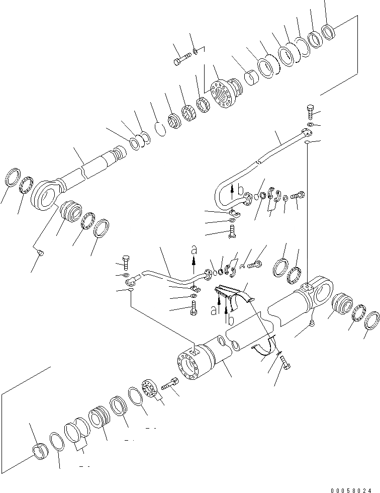 Схема запчастей Komatsu PC1250SP-7 - ЦИЛИНДР СТРЕЛЫ(FR ЭКСКАВАТ.)(№-) ОСНОВН. КОМПОНЕНТЫ И РЕМКОМПЛЕКТЫ