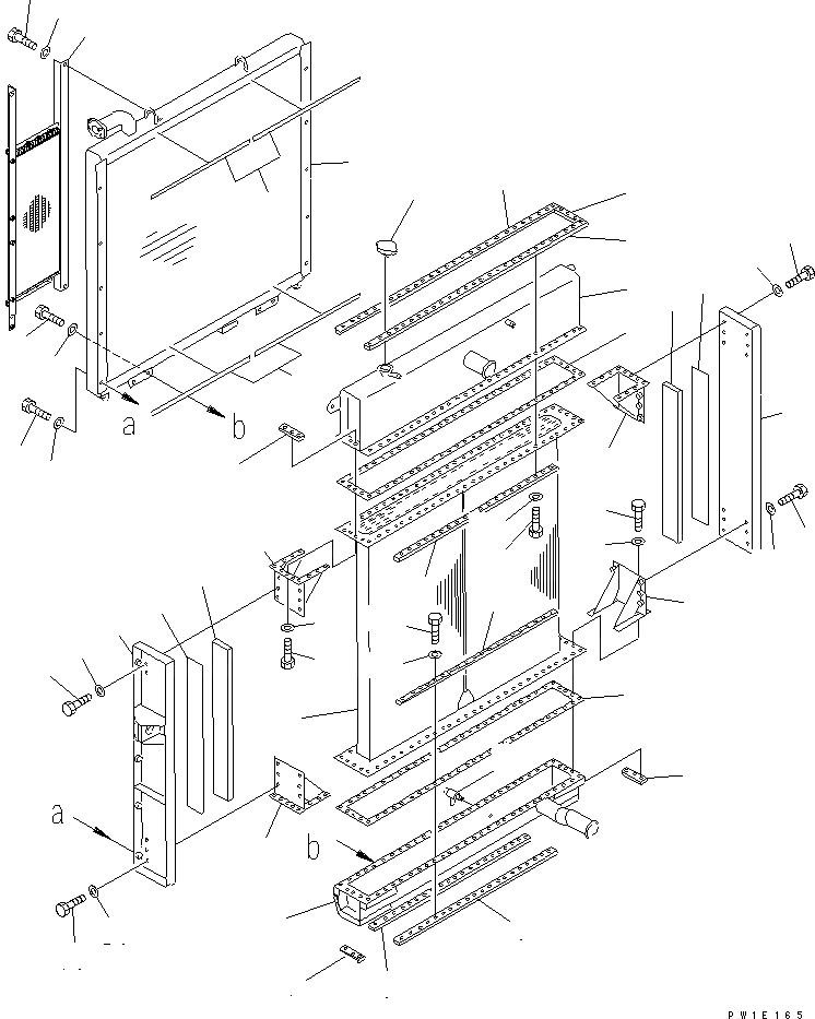 Схема запчастей Komatsu PC1250SE-7 - ОХЛАЖД-Е (РАДИАТОР И МАСЛООХЛАДИТЕЛЬ) СИСТЕМА ОХЛАЖДЕНИЯ