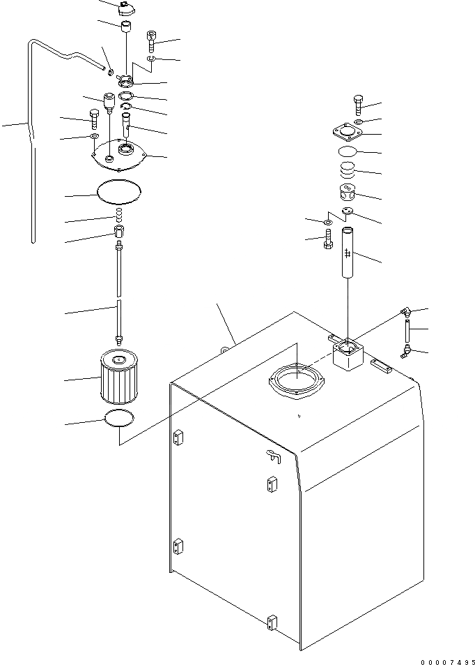 Схема запчастей Komatsu PC1250SE-7 - ГИДР. БАК. (БАК) ГИДРАВЛИКА