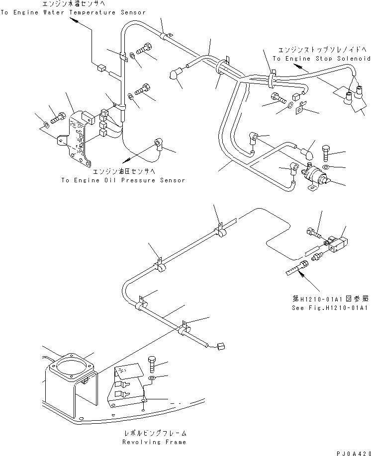 Схема запчастей Komatsu PC128US-2 - VEHICLE ЭЛЕКТР. (ОСНОВН. Э/ПРОВОДКА /) (ДЛЯ A ГЕНЕРАТОР)(№-77) ЭЛЕКТРИКА