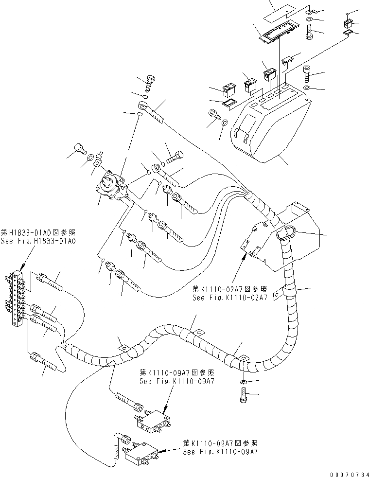 Схема запчастей Komatsu PC128US-2 - ОСНОВН. КОНСТРУКЦИЯ (КЛАПАН PPCAND ТРУБЫ ЛЕВ.) (ДЛЯ СТРАН ЕС)(№-77) КАБИНА ОПЕРАТОРА И СИСТЕМА УПРАВЛЕНИЯ