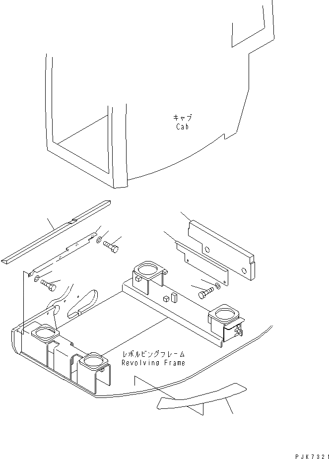 Схема запчастей Komatsu PC128US-2 - БОКОВ. КРЫШКА ЛЕВ. (ПОКРЫТИЕ ПОЛА И ВРАЩ. COVER) (ДЛЯ КРОМЕ ЯПОН.) (YELНИЗ.)(№-77) ЧАСТИ КОРПУСА