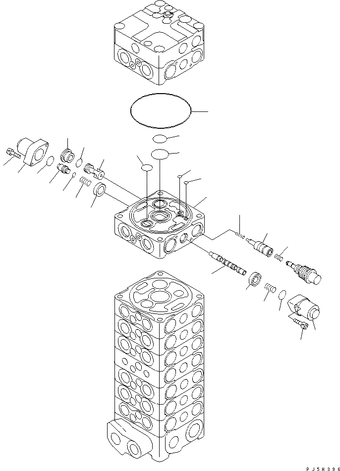 Схема запчастей Komatsu PC128US-2 - ОСНОВН. КЛАПАН (9-КЛАПАН) (/) (ДЛЯ -АКТУАТОР НАВЕСН. ОБОРУД И ОТВАЛ)(№-) ОСНОВН. КОМПОНЕНТЫ И РЕМКОМПЛЕКТЫ
